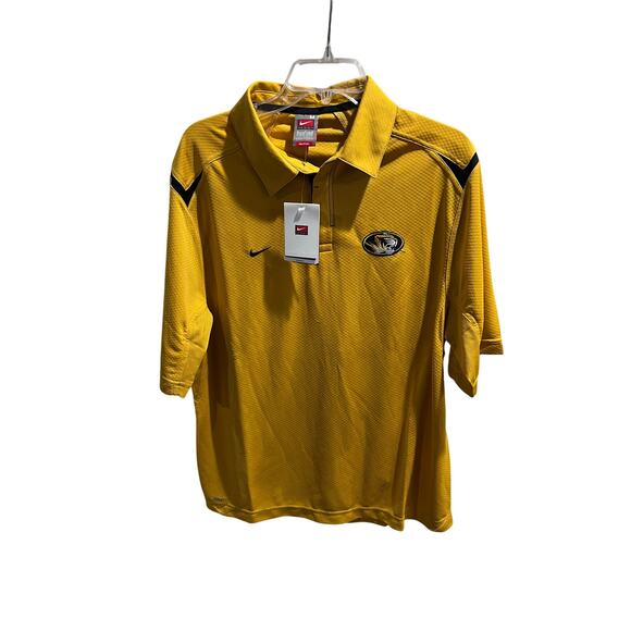 Nike Team Missouri Tigers Polo Shirt Men’s M Gold Black Dri-FIT NWT Licensed - Picture 4 of 14